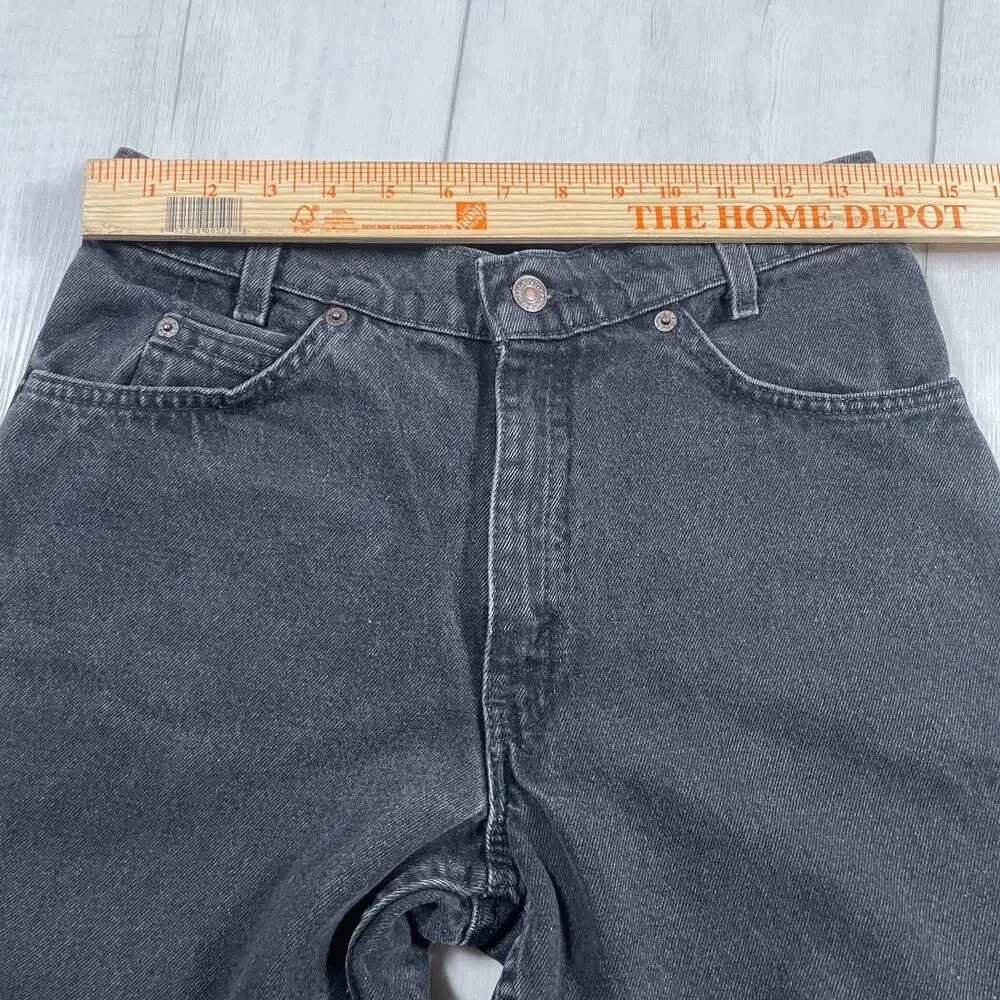 VTG Levis Jeans 30x21 Black 550 USA 90s Orange Tab Relaxed Capri Pants Student